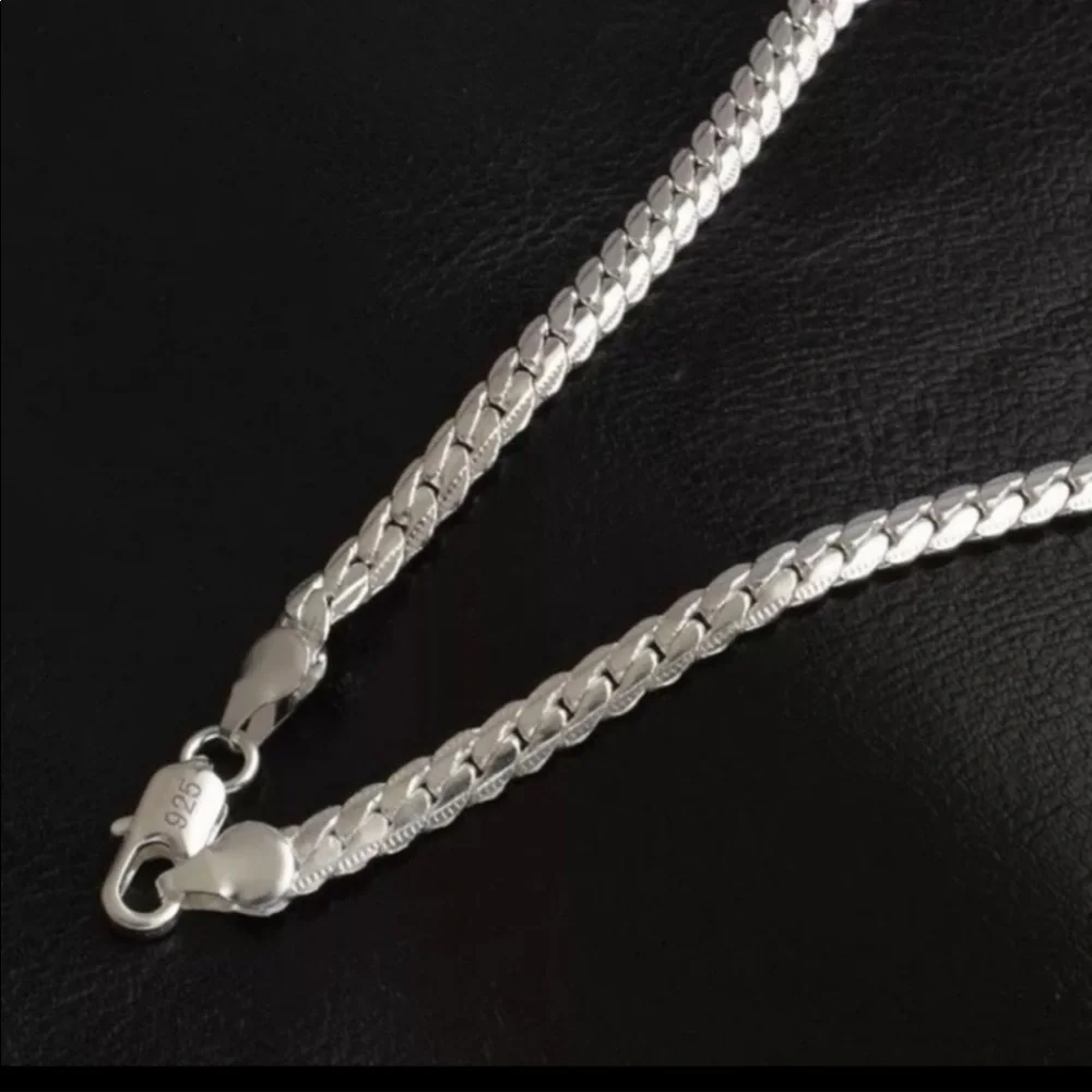 New 925 Sterling Silver Snake Necklace - Picture 4 of 4